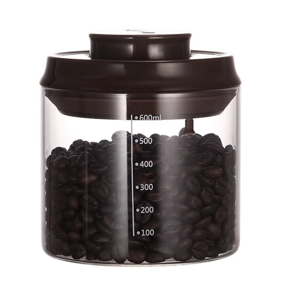 Coffee Bean Storage with Airtight Lid Glass Jar Keep Fresh and Dry for Candy Cookie Rice Sugar Kitchen Container Beans Grounds